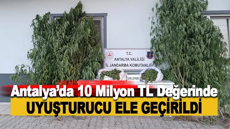 Antalya'da piyasa değeri 10 milyon TL değerinde uyuşturucu ele geçirildi